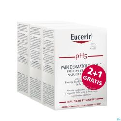 Eucerin Ph5 Pain Dermato S/savon 100g 2+1 Gratuit