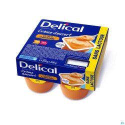 Delical Creme Dessert Hp-hc S/lact.caram 4x125g Nf