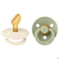 Bibs 2 Sucette Anatomic Duo Ivory/sage