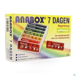 Boite Medicaments Anabox 7 X 5 Rainbow Fr