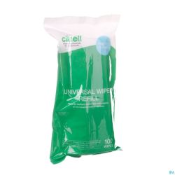 Clinell Universal Wipes Refill Tub 100 Pcs