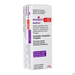 Mounjaro 15,0mg Kwikpen Sol Inj Stylo Prer. 0,6ml