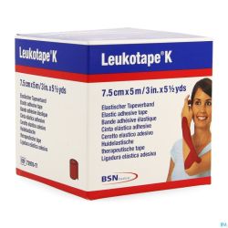Leukotape K Bande Adh Elast Rouge 7,5cmx5m 1