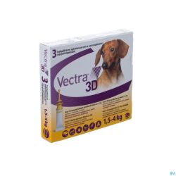 Vectra 3d Sol Spot-on Chien Pipet 3x0,8ml