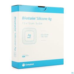 Biatain Silicone Ag 7,5x7.5cm 3