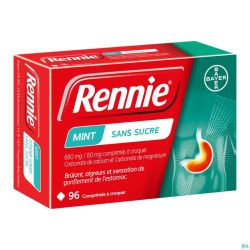 Rennie Mint S/sucre Comp A Croquer 96