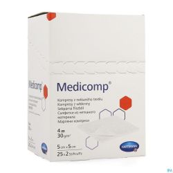 Medicomp 5x5cm 4pl. St. 25x2 P/s