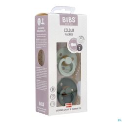 Bibs 1 Sucette Duo Sage Hunter Green