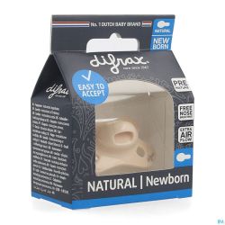 Difrax Sucette Natural Newborn Uni/pure Rose/blos.