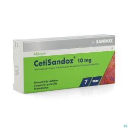 Cetisandoz Sandoz Comp 7 X 10mg
