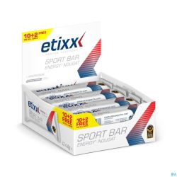 Etixx Energy Sport Bar Nougat 12x40g