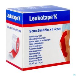 Leukotape K Bande Adh Elast Rouge 5,0cmx5m 1