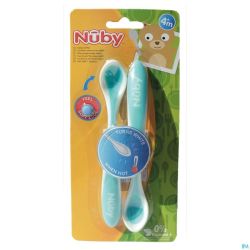 Nûby Cuillères thermosensibles à bord doux - 2p – 3m+ 