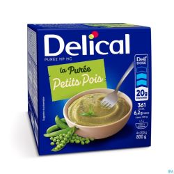 Delical Puree Petits Pois Hphc 4x200g