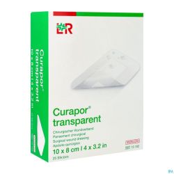 Curapor Transparent Steril 10cmx 8cm 25 13102