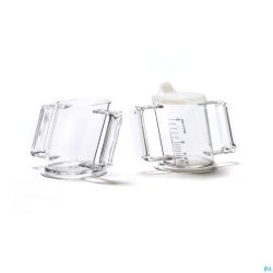 Handycup Gobelet Obliq Transp+2 Bec 237ml Henrotek