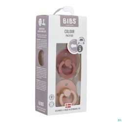 Bibs 3 Sucette Duo Woodchuck Blush