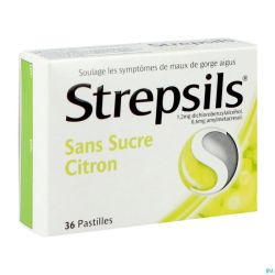 Strepsils S/sucre Citron Past 36
