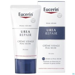 Eucerin Peau Seche Creme Visage 5% Uree Tube 50ml