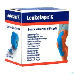 Leukotape K Bande Adh Elast Bleu Clair 5cmx5m 1