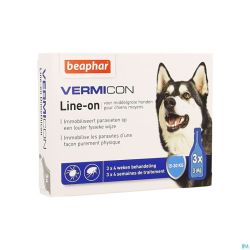 Beaphar Vermicon Line-on Chien Moyen 3x3ml