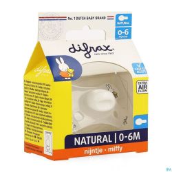 Difrax Sucette Natural 0-6m Miffy