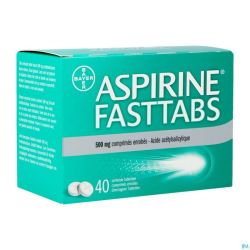 Aspirine Fasttabs 500mg Comp Pell 40