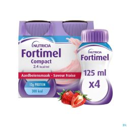Fortimel Compact 2.4kcal Fraise 4x125ml