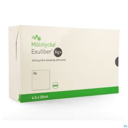Exufiber Ag Gel.fibre Dressing St Meche 4,5x20 10