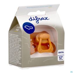 Difrax Sucette Dental +12m Uni/pure Orange/pumpk.