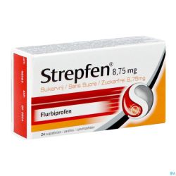 Strepfen 8,75mg S/sucre Past 24