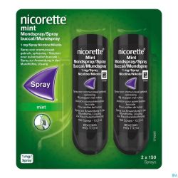 Nicorette Mint 1mg Spray Buccal S/sucre 2x150