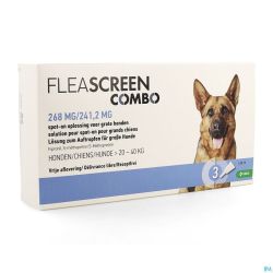 Fleascreen Combo 268mg/241,2mg Spot On Chien Pip.3