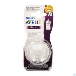 Philips Avent Natural 2.0 Tetine 4 Trous SCF044/27