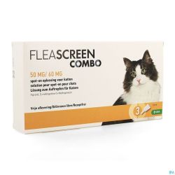 Fleascreen Combo 50mg/60mg Spot On Chat Pipet 3