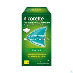 Nicorette Freshmint Gomme Mach S/sucre 105x4mg