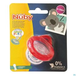 Nuby Sucette Natural Flex Cerise 6-36m