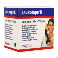 Leukotape K Bande Adh Elast Noir 5cmx5m 1
