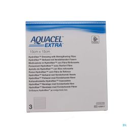 Aquacel Extra Pans Hydrofiber+renf.fibr.15x15cm 3