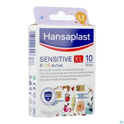 Hansaplast Sensitive Kids Xl 6x7cm Strips 10