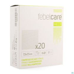 Febelcare Med1 Compresse Gaze Ster. 7,5x7,5cm 20x1