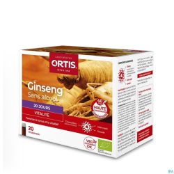 Ortis Ginseng Bio S/alcool 20x15ml