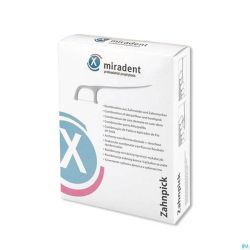 Miradent Cure-dent avec fil dentaire 100 pcs – emballé individuellement