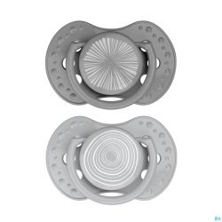 Difrax Sucette Dynamic Harmony l.&d.grey 18m+ 2