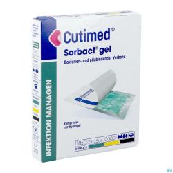 Cutimed Sorbact Gel 7,5cmx 7,5cm 10 7261100