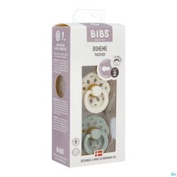 Bibs 2 Sucette Boheme Duo Sage/ivory 2