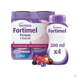 Fortimel Protein 2kcal Fruit Foret 4x200ml