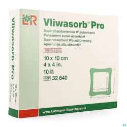 Vliwasorb Pro Pansement 10x10cm 10 32640