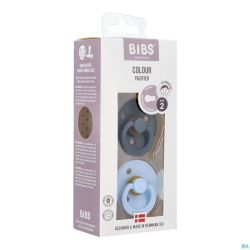 Bibs 2 Sucette Duo Iron Baby Blue