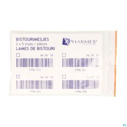 Bistouris S.m Lames N/st N11 10